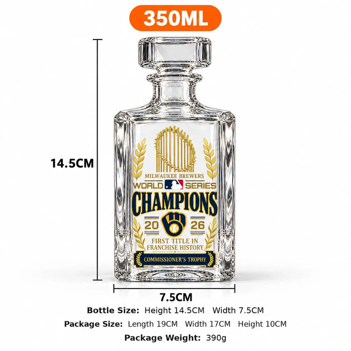 Milwaukee Brewers 2026 World Series Champions Decanter - 350/750 ml ...